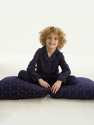 Купить Хлопковая детская пижама с длинным рукавом ZEY ZEY 8709 в Украина в Lingerie.ua - Одяг для дому та відпочинку, Фото 4