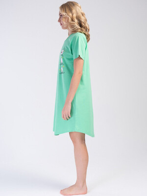 Купить Хлопковая домашняя туника с коротким рукавом VIENETTA 3120850000 в Украина в Lingerie.ua - Одяг для дому та відпочинку, Фото 3