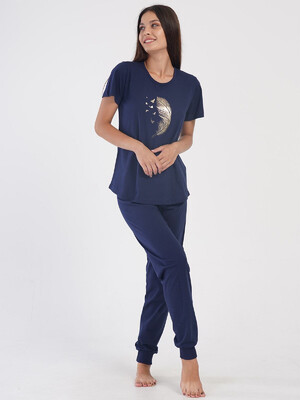 Купить Хлопковый комплект из футболки и брюк VIENETTA 4051890000 в Украина в Lingerie.ua - Одяг для дому та відпочинку, Фото 6