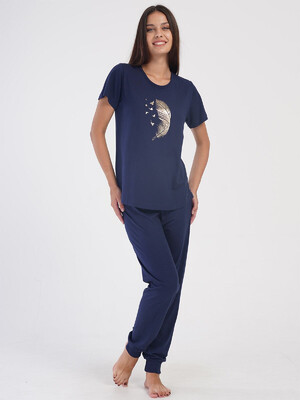 Купить Хлопковый комплект из футболки и брюк VIENETTA 4051890000 в Украина в Lingerie.ua - Одяг для дому та відпочинку, Фото 10