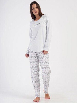 Купить Хлопковый домашний комплект с длинным рукавом VIENETTA 4051790881 в Украина в Lingerie.ua - Одяг для дому та відпочинку, Фото 2