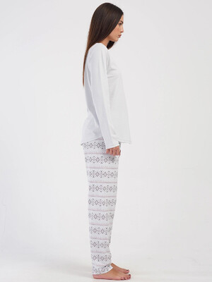 Купить Хлопковый домашний комплект с длинным рукавом VIENETTA 4051790881 в Украина в Lingerie.ua - Одяг для дому та відпочинку, Фото 4