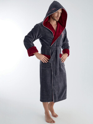 Купить Махровый халат мужской с капюшоном NUSA 1305 в Украина в Lingerie.ua - Одяг для дому та відпочинку, Фото 6