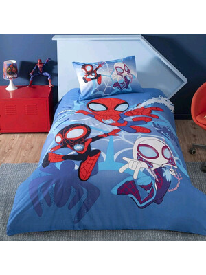 Купить Односпальный комплект постельного белья TAC Disney Spidey and Friends с простыней на резинке в Украина в Lingerie.ua - Одяг для дому та відпочинку, Фото 2