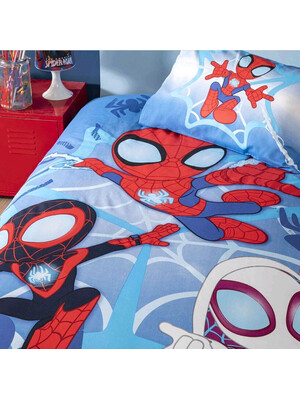 Купить Односпальный комплект постельного белья TAC Disney Spidey and Friends с простыней на резинке в Украина в Lingerie.ua - Одяг для дому та відпочинку, Фото 3