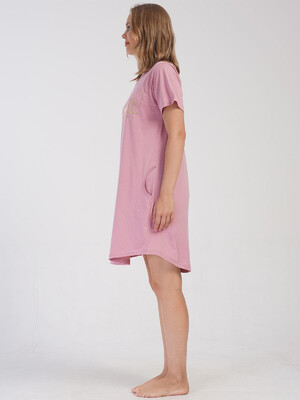 Купить Хлопковая туника большого размера с коротким рукавом VIENETTA 4053520000 в Украина в Lingerie.ua - Одяг для дому та відпочинку, Фото 2