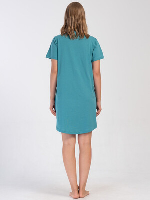 Купить Хлопковая туника большого размера с коротким рукавом VIENETTA 4053520000 в Украина в Lingerie.ua - Одяг для дому та відпочинку, Фото 13