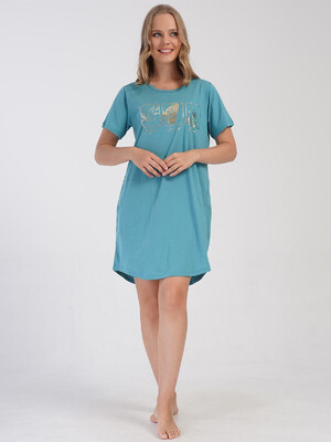 Купить Хлопковая туника большого размера с коротким рукавом VIENETTA 4053520000 в Украина в Lingerie.ua - Одяг для дому та відпочинку, Фото 11