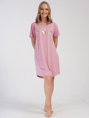 Купить Хлопковая туника большого размера с коротким рукавом VIENETTA 4053520000 в Украина в Lingerie.ua - Одяг для дому та відпочинку, Фото 8