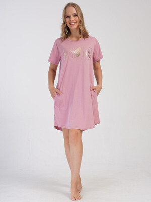 Купить Хлопковая туника большого размера с коротким рукавом VIENETTA 4053520000 в Украина в Lingerie.ua - Одяг для дому та відпочинку, Фото 7