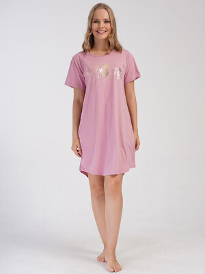 Купить Хлопковая туника большого размера с коротким рукавом VIENETTA 4053520000 в Украина в Lingerie.ua - Одяг для дому та відпочинку, Фото 6