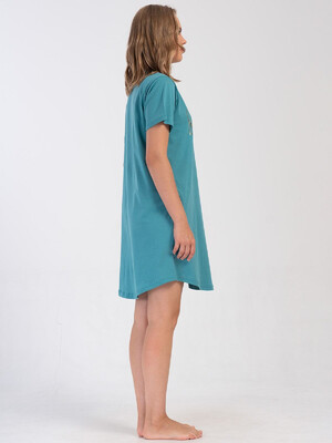 Купить Хлопковая туника большого размера с коротким рукавом VIENETTA 4053520000 в Украина в Lingerie.ua - Одяг для дому та відпочинку, Фото 4