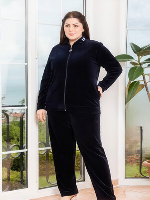 Купить Велюровый костюм большого размера COCOON O61-1282 в Украина