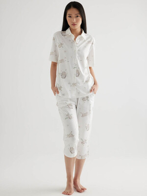 Купить Бавовняна класична жіноча піжама з капрі HAYS 50355 в Украина