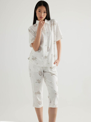 Купить Хлопковая классическая женская пижама с капри HAYS 50355 в Украина в Lingerie.ua - Одяг для дому та відпочинку, Фото 3