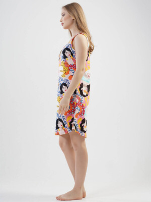 Купить Хлопковая домашняя туника без рукавов VIENETTA 1121120230 в Украина в Lingerie.ua - Одяг для дому та відпочинку, Фото 3