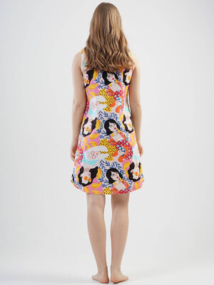 Купить Хлопковая домашняя туника без рукавов VIENETTA 1121120230 в Украина в Lingerie.ua - Одяг для дому та відпочинку, Фото 5