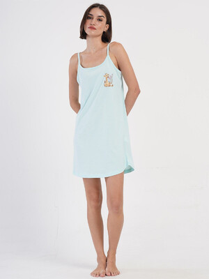 Хлопковая домашняя туника на тонких бретельках VIENETTA 4070510000