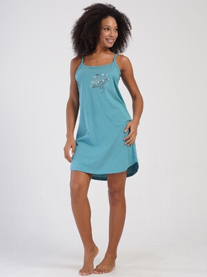 Купить Хлопковая домашняя туника на тонких бретельках VIENETTA 4070530000 в Украина в Lingerie.ua - Одяг для дому та відпочинку, Фото 4