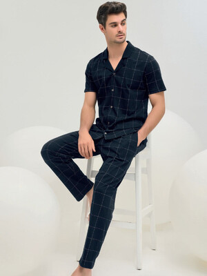 Купить Бавовняний домашній комплект із сорочки та штанів SVMAN 9577 в Украина