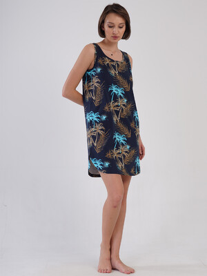 Купить Хлопковая домашняя туника на широких бретельках VIENETTA 4083106319 в Украина в Lingerie.ua - Одяг для дому та відпочинку, Фото 3