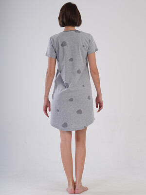 Купить Хлопковая туника большого размера с коротким рукавом VIENETTA 4091626203 в Украина в Lingerie.ua - Одяг для дому та відпочинку, Фото 5