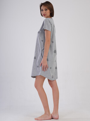 Купить Хлопковая туника большого размера с коротким рукавом VIENETTA 4091626203 в Украина в Lingerie.ua - Одяг для дому та відпочинку, Фото 6