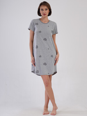Купить Хлопковая туника большого размера с коротким рукавом VIENETTA 4091626203 в Украина в Lingerie.ua - Одяг для дому та відпочинку, Фото 8