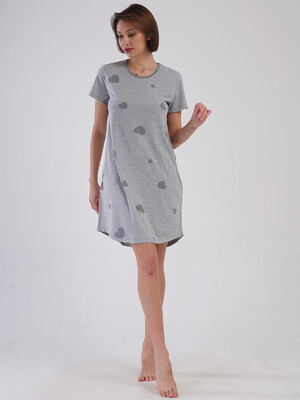 Купить Хлопковая туника большого размера с коротким рукавом VIENETTA 4091626203 в Украина в Lingerie.ua - Одяг для дому та відпочинку, Фото 9