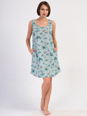 Хлопковая туника на широких бретельках VIENETTA 4083911889