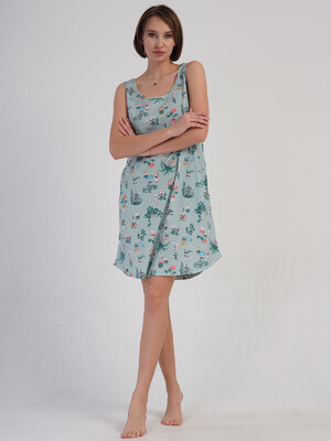 Купить Хлопковая туника на широких бретельках VIENETTA 4083911889 в Украина в Lingerie.ua - Одяг для дому та відпочинку, Фото 2