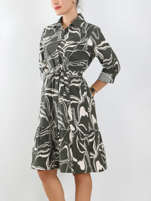 Купить Платье летнее на пуговицах с контрастным принтом JEN 04402 в Украина в Lingerie.ua - Одяг для дому та відпочинку, Фото 4