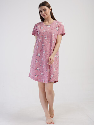 Купить Бавовняна туніка з коротким рукавом VIENETTA 4082386790 в Украина в Lingerie.ua - Одяг для дому та відпочинку, Фото 2