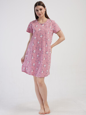 Купить Бавовняна туніка з коротким рукавом VIENETTA 4082386790 в Украина в Lingerie.ua - Одяг для дому та відпочинку, Фото 3