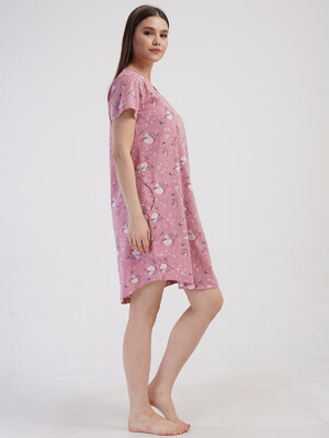 Купить Бавовняна туніка з коротким рукавом VIENETTA 4082386790 в Украина в Lingerie.ua - Одяг для дому та відпочинку, Фото 4