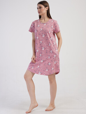 Купить Бавовняна туніка з коротким рукавом VIENETTA 4082386790 в Украина в Lingerie.ua - Одяг для дому та відпочинку, Фото 7