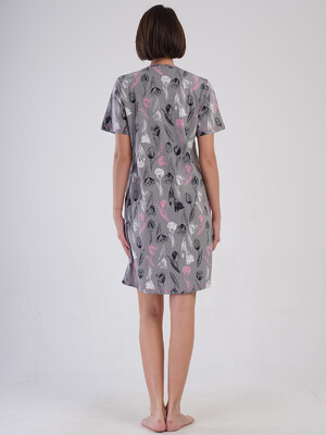 Купить Хлопковая домашняя туника с коротким рукавом VIENETTA 4082203623 в Украина в Lingerie.ua - Одяг для дому та відпочинку, Фото 3