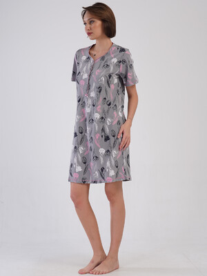 Купить Хлопковая домашняя туника с коротким рукавом VIENETTA 4082203623 в Украина в Lingerie.ua - Одяг для дому та відпочинку, Фото 4