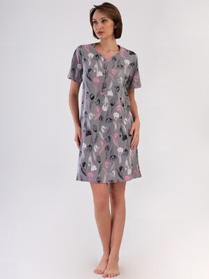 Купить Хлопковая домашняя туника с коротким рукавом VIENETTA 4082203623 в Украина в Lingerie.ua - Одяг для дому та відпочинку, Фото 6