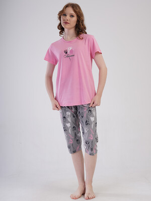 Купить Бавовняний літній комплект з капрі VIENETTA 4082183623 в Украина в Lingerie.ua - Одяг для дому та відпочинку, Фото 2