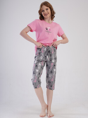 Купить Бавовняний літній комплект з капрі VIENETTA 4082183623 в Украина в Lingerie.ua - Одяг для дому та відпочинку, Фото 4