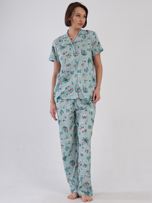 Купить Бавовняна класична піжама з коротким рукавом VIENETTA 4083901889 в Украина в Lingerie.ua - Одяг для дому та відпочинку, Фото 8