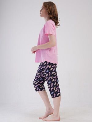 Купить Хлопковый комплект большого размера с капри VIENETTA 4091220911 в Украина в Lingerie.ua - Одяг для дому та відпочинку, Фото 6