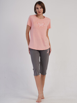 Купить Хлопковый летний комплект с бриджами  VIENETTA 4083950000 в Украина в Lingerie.ua - Одяг для дому та відпочинку, Видео