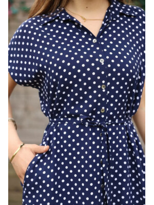 Купить Платье из вискозы в горошек на пуговицах JEN 05108 в Украина в Lingerie.ua - Одяг для дому та відпочинку, Фото 4