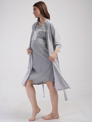 Купить Трикотажный комплект из ночной сорочки и халата VIENETTA 4110640000 в Украина в Lingerie.ua - Одяг для дому та відпочинку, Фото 2