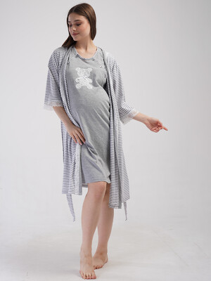 Купить Трикотажный комплект из ночной сорочки и халата VIENETTA 4110640000 в Украина в Lingerie.ua - Одяг для дому та відпочинку, Фото 5