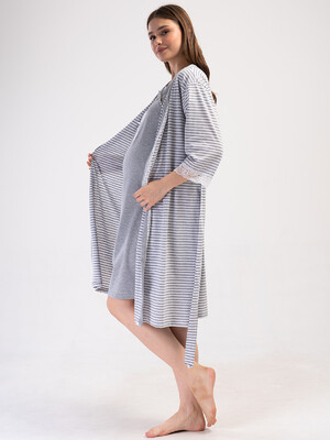 Купить Трикотажный комплект из ночной сорочки и халата VIENETTA 4110640000 в Украина в Lingerie.ua - Одяг для дому та відпочинку, Фото 6