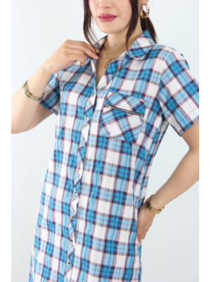 Купить Платье летнее в клетку на пуговицах JEN 05127 в Украина в Lingerie.ua - Одяг для дому та відпочинку, Фото 4