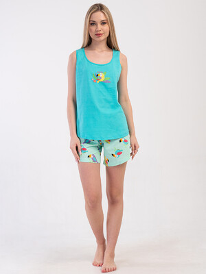 Купить Хлопковый домашний комплект из майки и шорт VIENETTA 4101296907 в Украина в Lingerie.ua - Одяг для дому та відпочинку, Фото 3